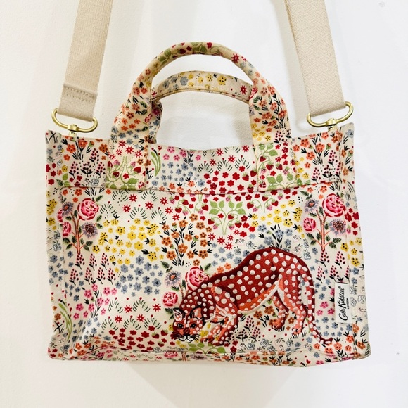 Cath Kidston cotton Artist Kingdom Ditsy Mini Sidekick shoulder bag EUC - Picture 13 of 15
